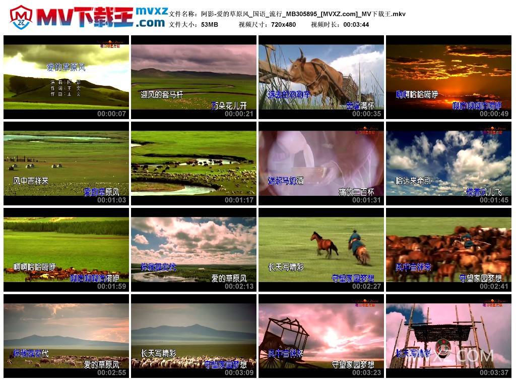 阿影-爱的草原风_国语_流行_MB305895